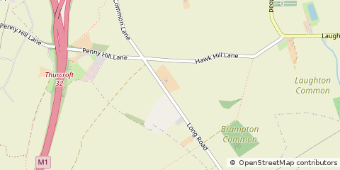 Map of Rotherham, South Yorkshire