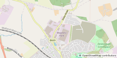 Map of Desborough, Northants
