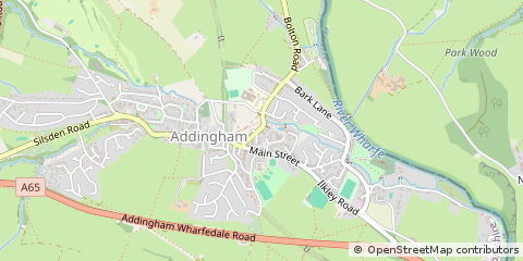 Map of Addingham Ilkley