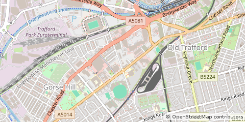 Map of OLD Trafford, Manchester
