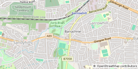 Map of Glasgow, Lanarkshire