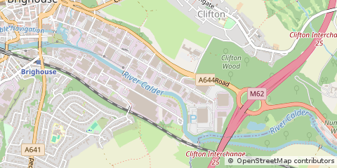 Map of Brighouse, West Yorkshire