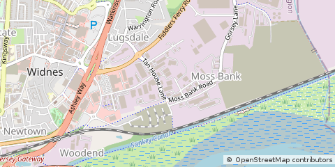 Map of Widnes, Merseyside