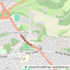 Map of Huddersfield, West Yorkshire