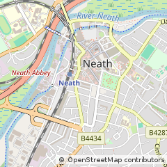 Map of Neath, West Glamorgan