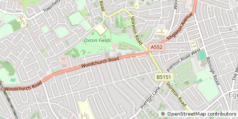 Map of Birkenhead, Cheshire