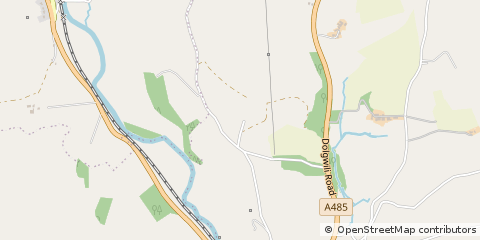 Map of Carmarthen, Carmarthenshire