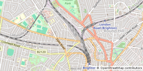 Map of Brighton, East Sussex