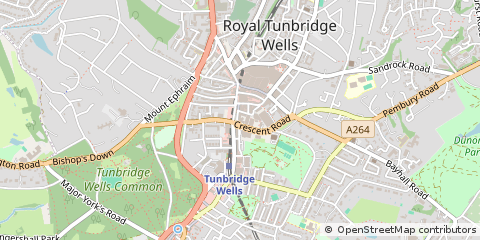 Map of Tunbridge Wells, Kent