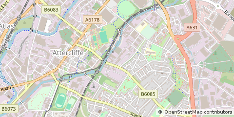 Map of Darnall, South Yorkshire