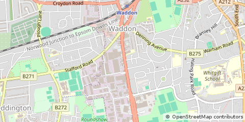 Map of Croydon, Surrey