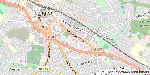 Map of Stoke-on-Trent, Staffordshire
