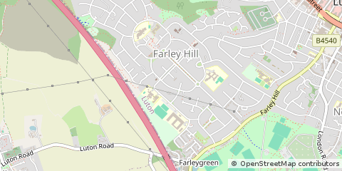 Map of Luton, Bedfordshire