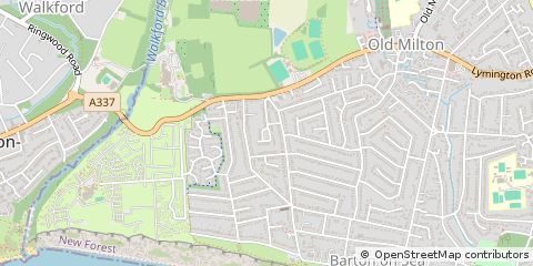 Map of SEA Road, Barton on SEA