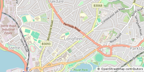 Map of Poole, Dorset