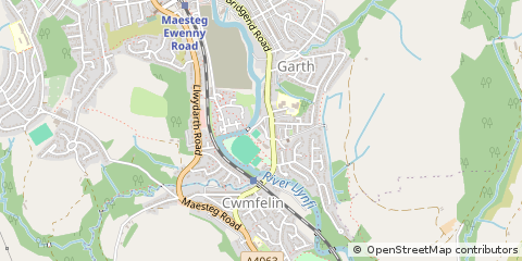 Map of Maesteg, Bridgend