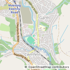Map of Maesteg, Bridgend