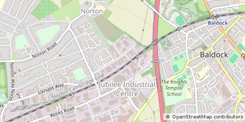 Map of Letchworth Garden City, Hertfordshire