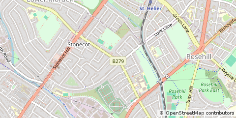 Map of Sutton, Surrey