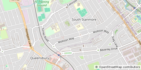 Map of Edgware, Middlesex