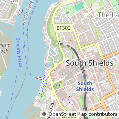 Map of South Shields, Tyne & Wear