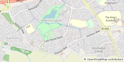 Map of Middlesbrough, North Yorkshire