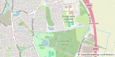 Map of Dunfermline, Fife