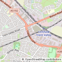 Map of Lichfield, Staffs