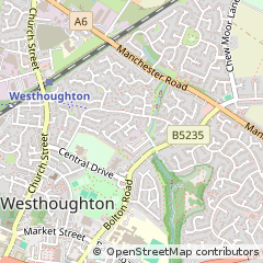 Map of Bolton, Lancashire