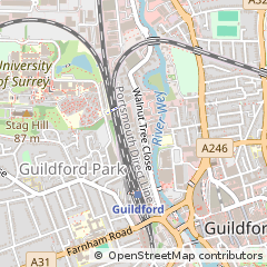 Map of Guildford, Surrey