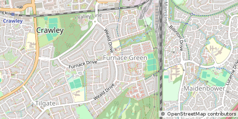 Map of Crawley
