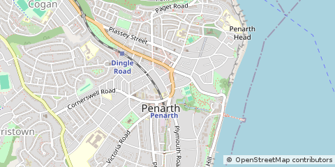 Map of Penarth, Cardiff
