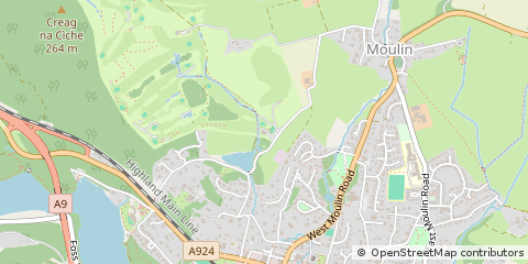 Map of Pitlochry, Perthshire