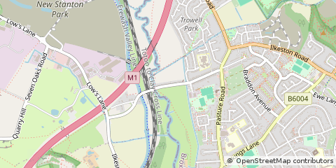 Map of Nottingham, Derbyshire