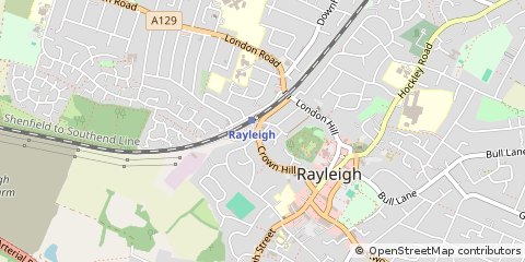 Map of Rayleigh, Essex