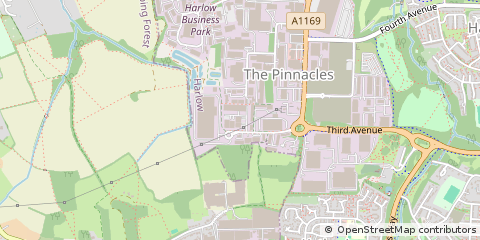 Map of Harlow, Essex