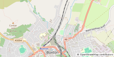 Map of Buxton, Derbyshire