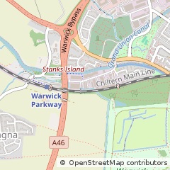 Map of Warwick, Warwichshire