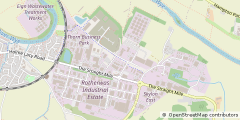 Map of Hereford, Herefordshire