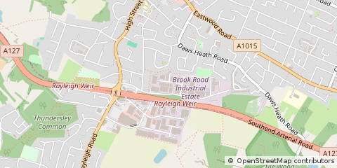 Map of Rayleigh, Essex
