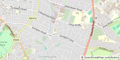 Map of Leicester