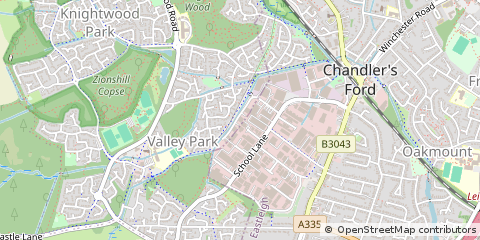 Map of Eastleigh, Hampshire