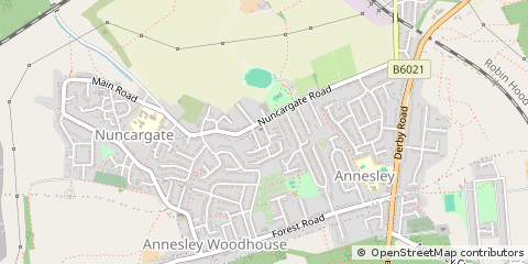 Map of Nottingham, Nottinghamshire