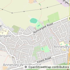 Map of Nottingham, Nottinghamshire