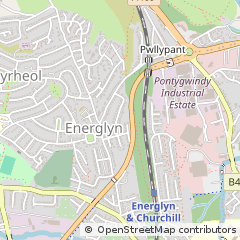 Map of Caerphilly, MID Glamorgan