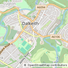 Map of Dalkeith, Midlothian