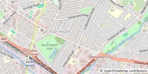 Map of Birmingham, West Midlands