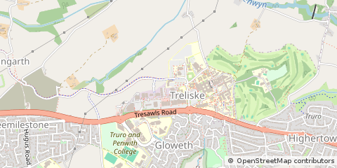 Map of Truro, Cornwall