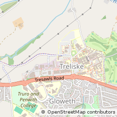 Map of Truro, Cornwall