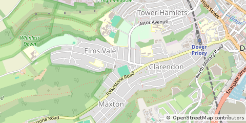 Map of Dover, Kent